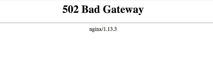 Nginx 502 bad gateway