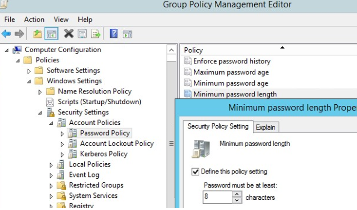 Domain Password Policy in the Active Directory - How to Set it up