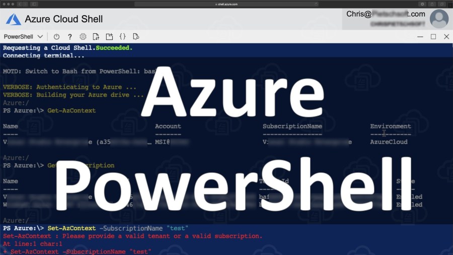 Azure PowerShell context objects How to manage them