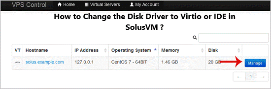 How to Change the Disk Driver to Virtio or IDE in SolusVM ?