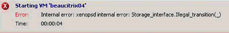 Citrix XenServer internal error