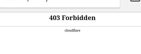 Cloudflare 403 forbidden error