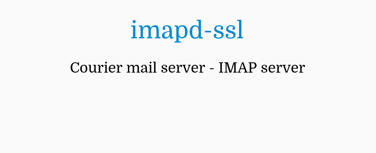 Courier IMAP SSL How to secure your IMAP servers with SSL