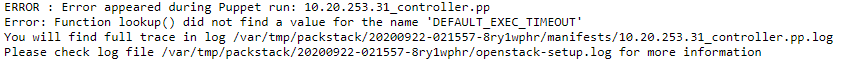 Error: Function lookup() did not find a value for the name DEFAULT_EXEC_TIMEOUT
