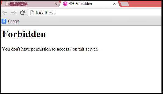 Solve 403 Forbidden permission error in Xampp server