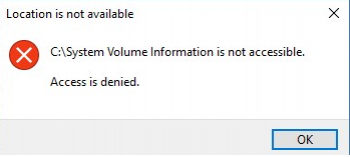 Disk full due to large System Volume Information Folder on Windows