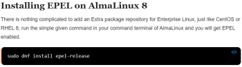 Enable EPEL repository on AlmaLinux 8