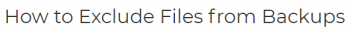Exclude Files from Backups in cPanel