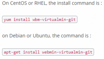 Enabling Git on Virtualmin