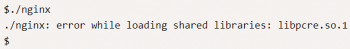 Nginx error while loading shared libraries