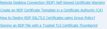 Securing RDP Connections with Trusted SSL/TLS Certificates