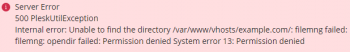 Unable to access File Manager for a certain domain or for all domains on a server: Permission denied