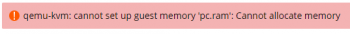 SolusVM: cannot set up guest memory 'pc.ram': Cannot allocate memory