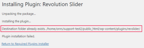 WordPress error "Destination Folder Already Exists" – Fix it Now ?