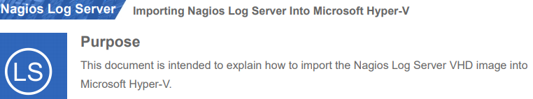 Import Nagios Log Server Into Microsoft Hyper-V - How to Do it?