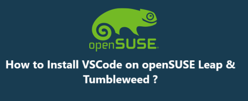 Install VSCode on openSUSE Leap Tumbleweed