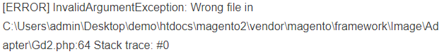 ‘Error InvalidArgumentException wrong file’ in Magento 2
