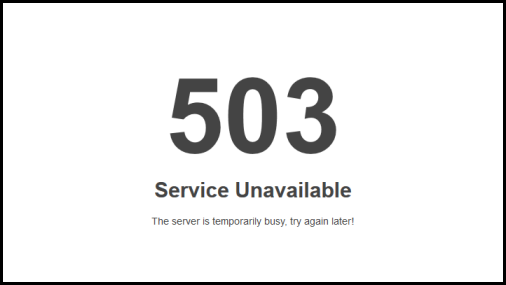 Joomla 503 service unavailable