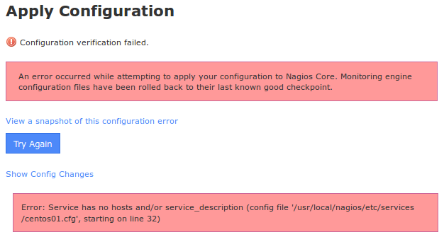 Apply Configuration never completes in Nagios - Fix this issue now