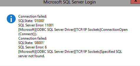 Fix SQL Server Error 11001