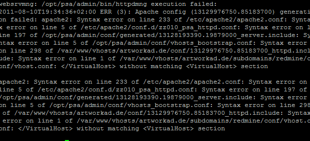 SSLRandomSeed cannot occur within VirtualHost section