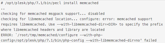 Error memcached support requires libmemcached - Fix it Now ?