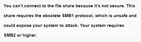Your system requires smb2 or higher Windows error - Fix it now